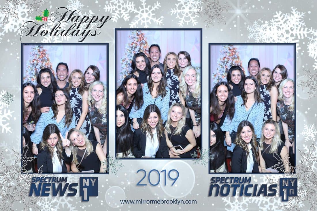 Branded corporate photo booth print template for an NYC event